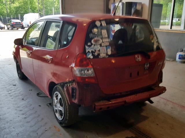 JHMGD38478S018652 - 2008 HONDA FIT RED photo 3