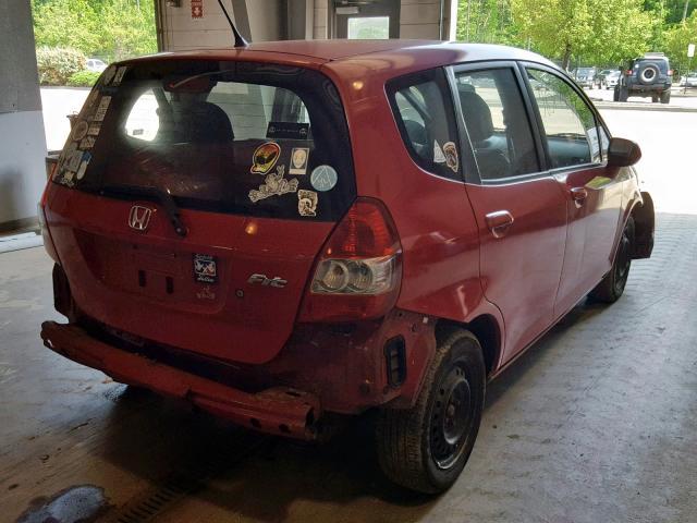 JHMGD38478S018652 - 2008 HONDA FIT RED photo 4