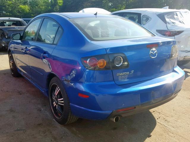 JM1BK323951309138 - 2005 MAZDA 3 S BLUE photo 3