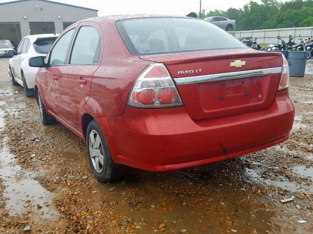 KL1TD5DE9BB198290 - 2011 CHEVROLET AVEO LS RED photo 3