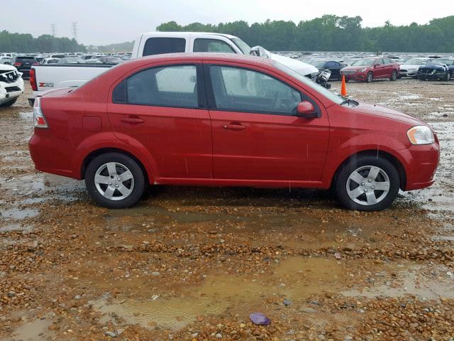 KL1TD5DE9BB198290 - 2011 CHEVROLET AVEO LS RED photo 9