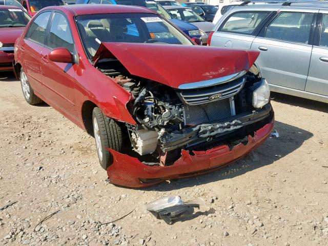 KNAFE121785532557 - 2008 KIA SPECTRA EX RED photo 1