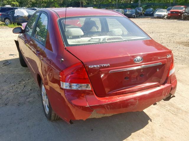 KNAFE121785532557 - 2008 KIA SPECTRA EX RED photo 3