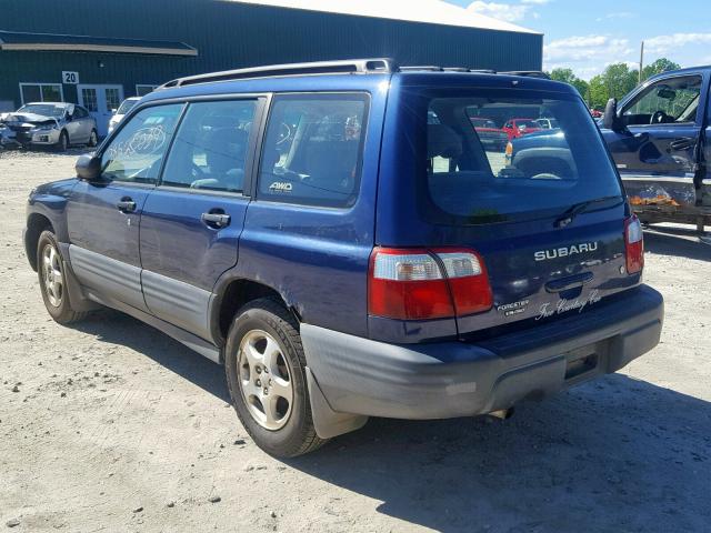 JF1SF63571H742096 - 2001 SUBARU FORESTER L BLUE photo 3