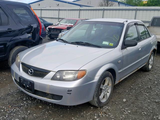 JM1BJ225830136035 - 2003 MAZDA PROTEGE DX SILVER photo 2