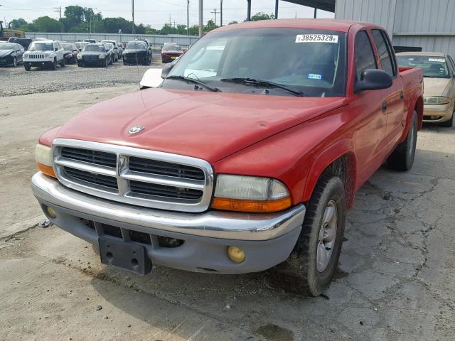 1D7HL48N73S295629 - 2003 DODGE DAKOTA QUA RED photo 2