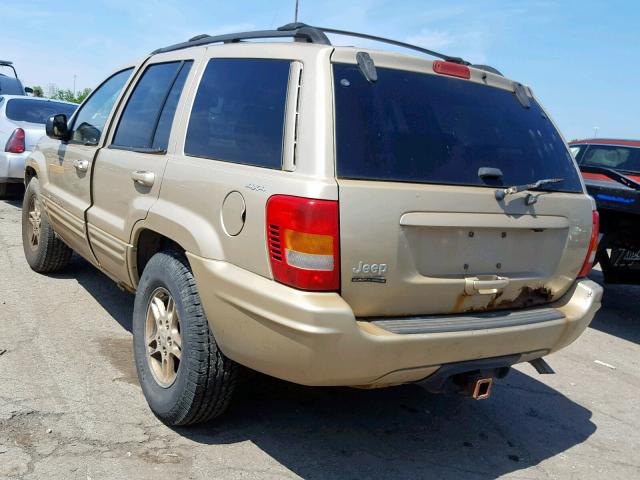 1J4GW68S9XC627448 - 1999 JEEP GRAND CHER GOLD photo 3