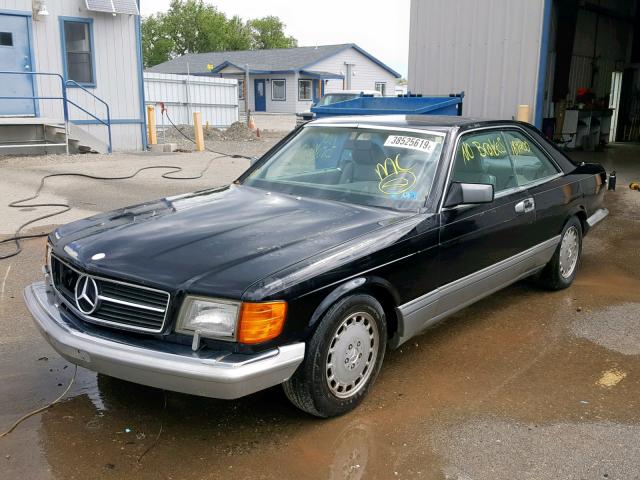 WDBCA45D6GA243215 - 1986 MERCEDES-BENZ 560 SEC BLACK photo 2