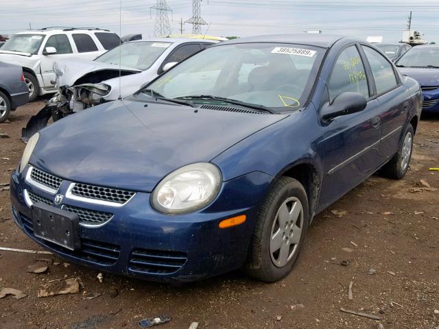 1B3ES26C13D111104 - 2003 DODGE NEON SE BLUE photo 2