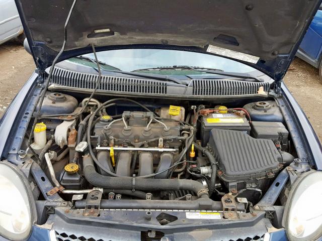 1B3ES26C13D111104 - 2003 DODGE NEON SE BLUE photo 7