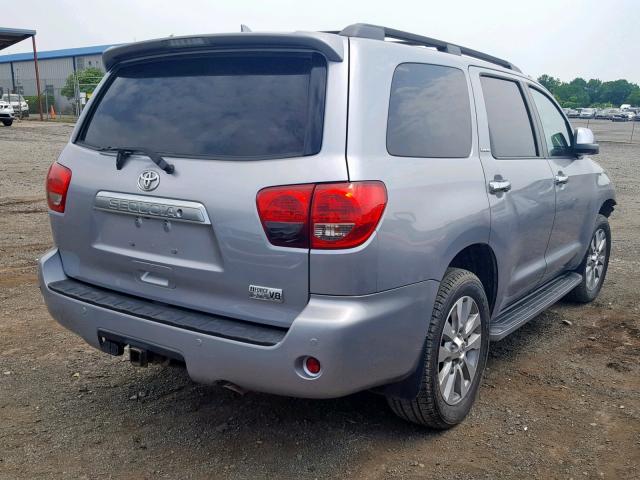 5TDJY5G14CS060695 - 2012 TOYOTA SEQUOIA LI SILVER photo 4