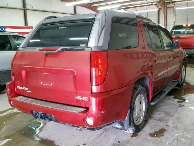 1GKES12S746176670 - 2004 GMC ENVOY XUV RED photo 4