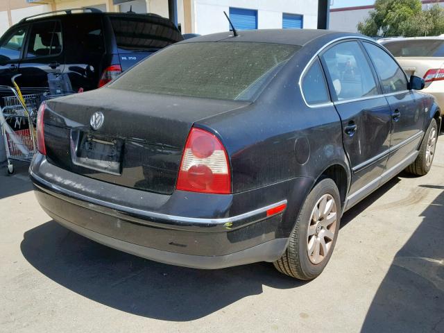 WVWPD63B92P138908 - 2002 VOLKSWAGEN PASSAT GLS BLACK photo 4