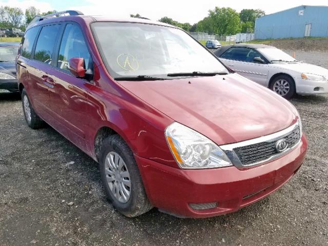 KNDMG4C74C6440849 - 2012 KIA SEDONA LX RED photo 1