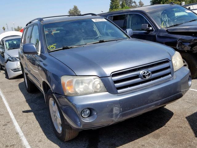 JTEDP21A740001552 - 2004 TOYOTA HIGHLANDER BLUE photo 1