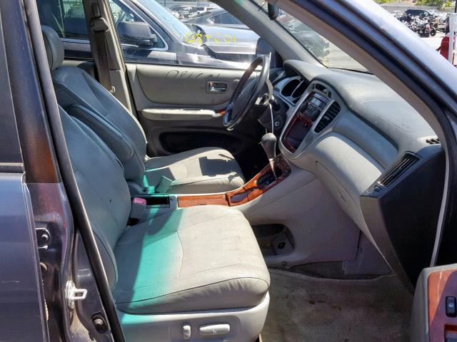 JTEDP21A740001552 - 2004 TOYOTA HIGHLANDER BLUE photo 5