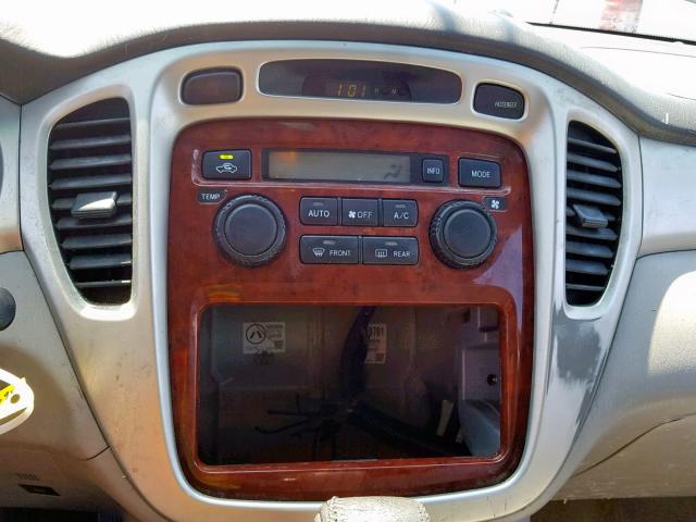 JTEDP21A740001552 - 2004 TOYOTA HIGHLANDER BLUE photo 9