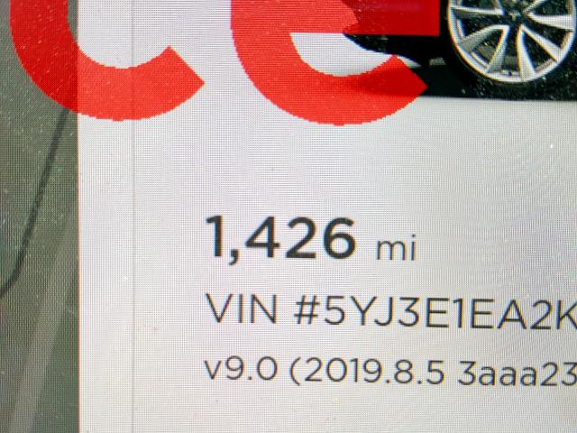 5YJ3E1EA2KF302447 - 2019 TESLA MODEL 3 BLACK photo 8