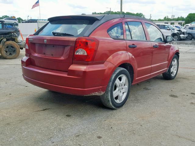 1B3HB28B68D779845 - 2008 DODGE CALIBER BURGUNDY photo 4