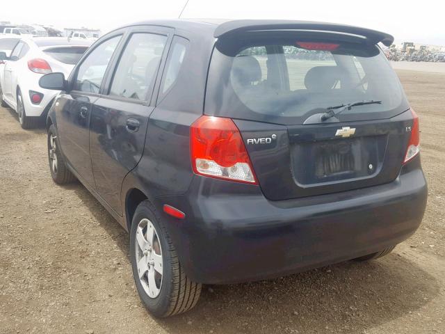 KL1TD66697B756741 - 2007 CHEVROLET AVEO BASE 黑色 照片 3