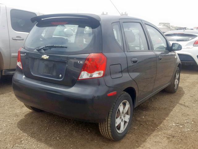 KL1TD66697B756741 - 2007 CHEVROLET AVEO BASE 黑色 照片 4
