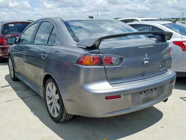 JA32U8FWXEU004305 - 2014 MITSUBISHI LANCER GT GRAY photo 3