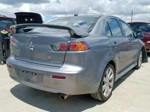 JA32U8FWXEU004305 - 2014 MITSUBISHI LANCER GT GRAY photo 4