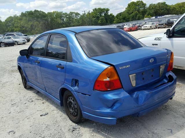 JS2RA61S845207287 - 2004 SUZUKI AERIO S BLUE photo 3