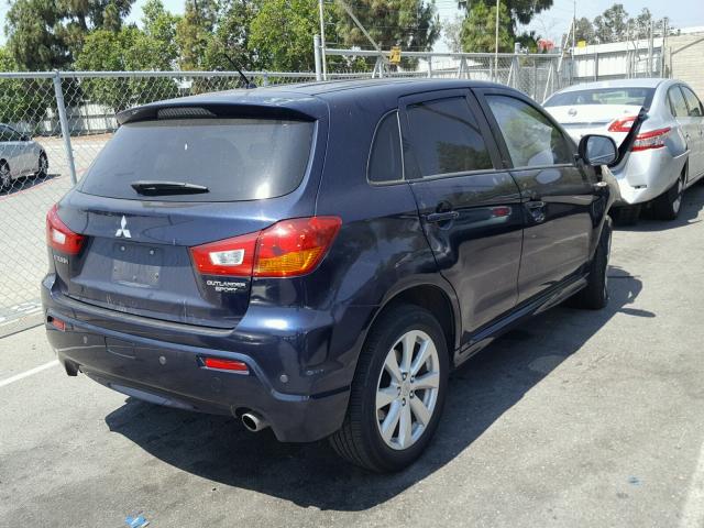 JA4AP4AU9CZ002266 - 2012 MITSUBISHI OUTLANDER BLUE photo 4