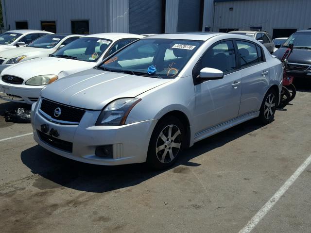 3N1AB6AP9BL726350 - 2011 NISSAN SENTRA 2.0 SILVER photo 2