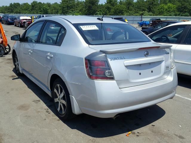 3N1AB6AP9BL726350 - 2011 NISSAN SENTRA 2.0 SILVER photo 3