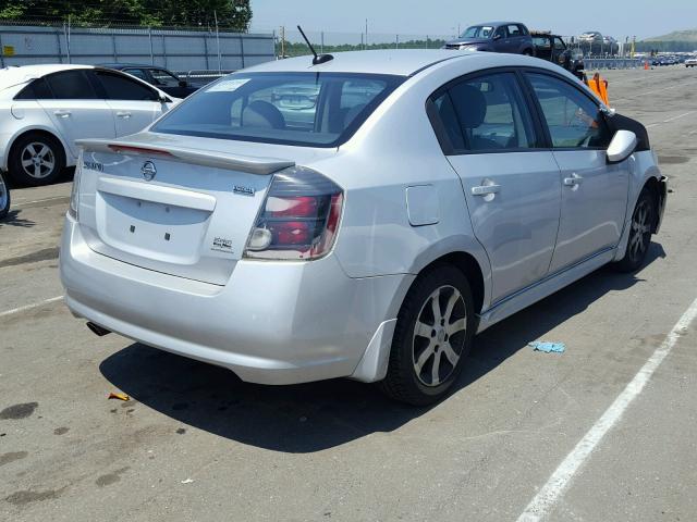 3N1AB6AP9BL726350 - 2011 NISSAN SENTRA 2.0 SILVER photo 4