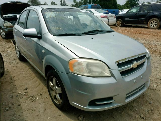 KL1TG56637B157920 - 2007 CHEVROLET AVEO LT SILVER photo 1