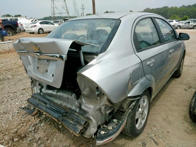 KL1TG56637B157920 - 2007 CHEVROLET AVEO LT SILVER photo 4