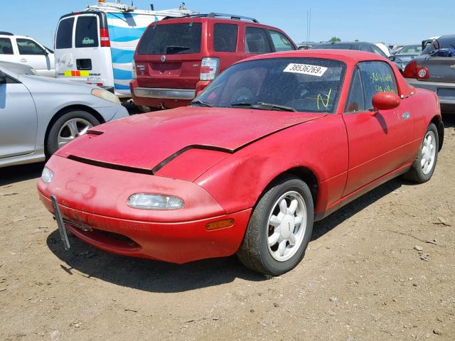 JM1NA3519L0136170 - 1990 MAZDA MX-5 MIATA RED photo 2