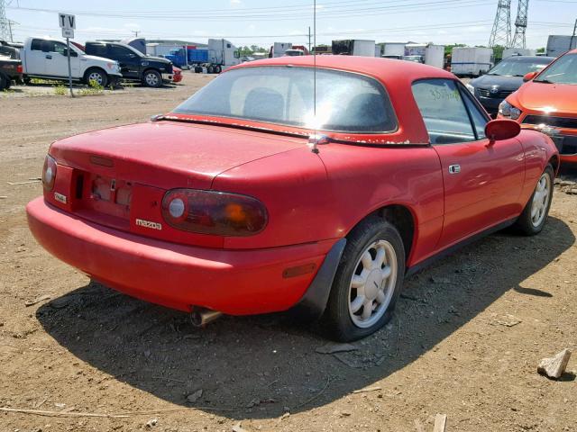 JM1NA3519L0136170 - 1990 MAZDA MX-5 MIATA RED photo 4