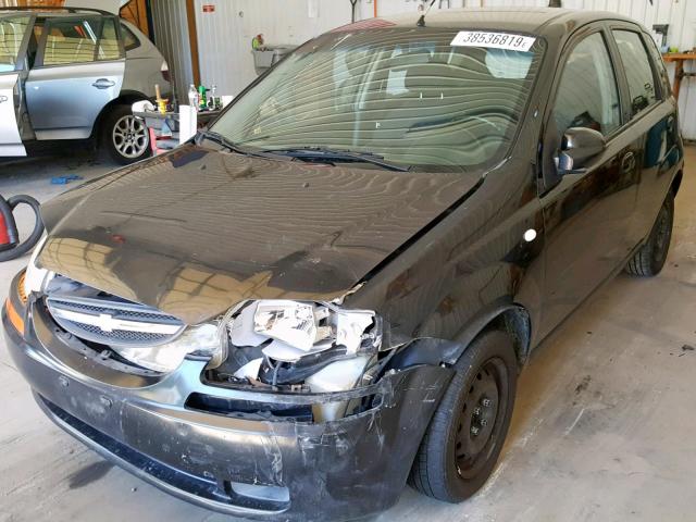 KL1TD66636B683946 - 2006 CHEVROLET AVEO BASE შავი ფოტო 2