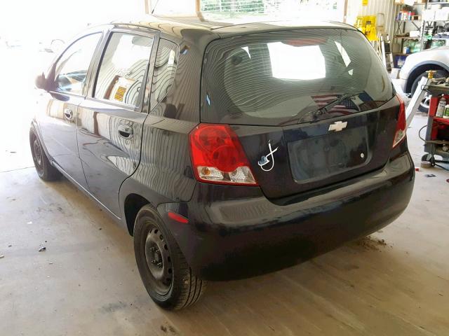 KL1TD66636B683946 - 2006 CHEVROLET AVEO BASE შავი ფოტო 3