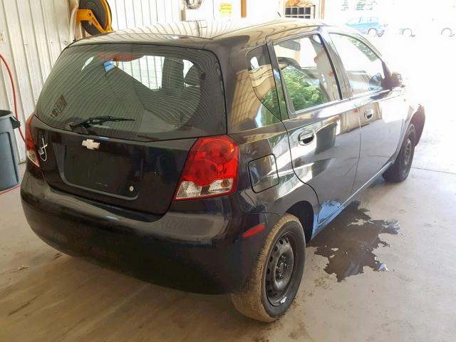 KL1TD66636B683946 - 2006 CHEVROLET AVEO BASE შავი ფოტო 4