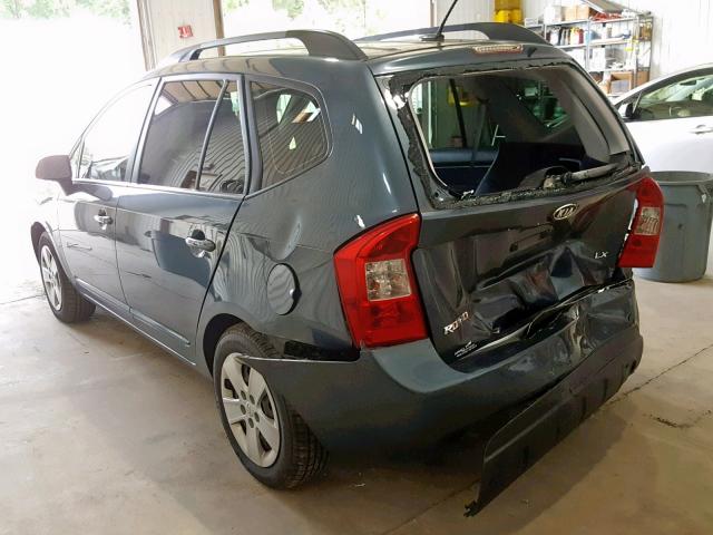 KNAFG528297240917 - 2009 KIA RONDO BASE BLUE photo 3