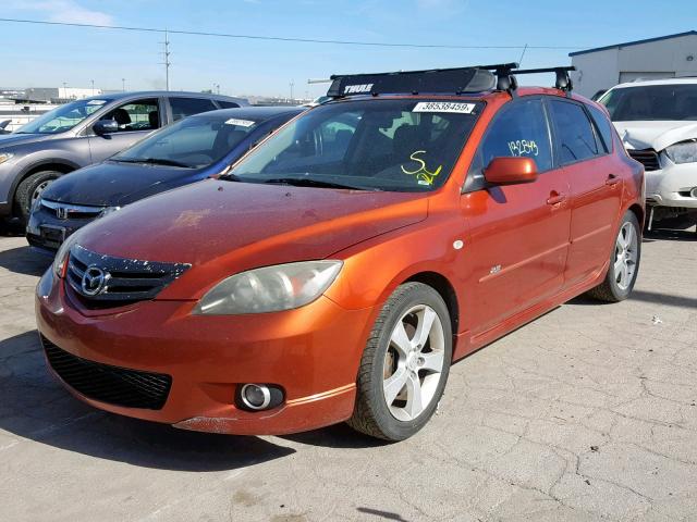 JM1BK343541196834 - 2004 MAZDA 3 HATCHBAC ORANGE photo 2