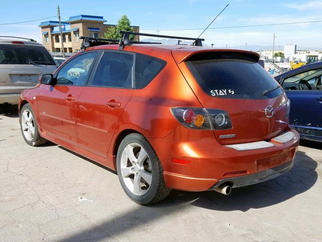 JM1BK343541196834 - 2004 MAZDA 3 HATCHBAC ORANGE photo 3