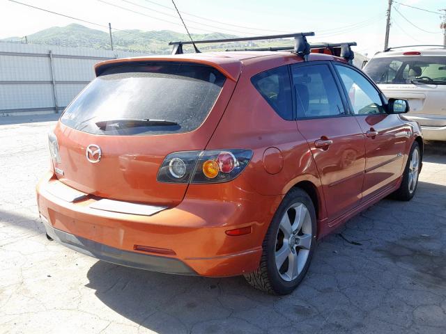 JM1BK343541196834 - 2004 MAZDA 3 HATCHBAC ORANGE photo 4