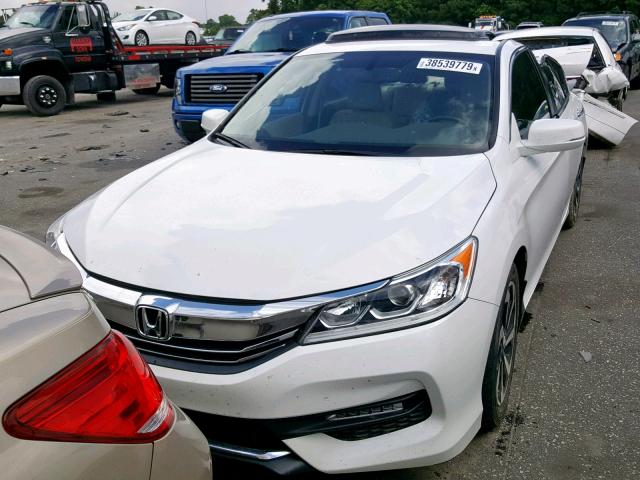 1HGCR2F83HA098346 - 2017 HONDA ACCORD EXL WHITE photo 2