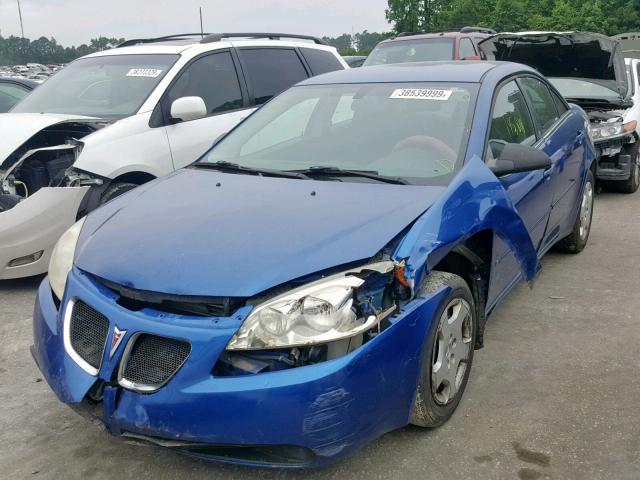 1G2ZF58B274122911 - 2007 PONTIAC G6 VALUE L BLUE photo 2