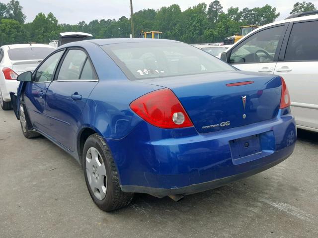 1G2ZF58B274122911 - 2007 PONTIAC G6 VALUE L BLUE photo 3