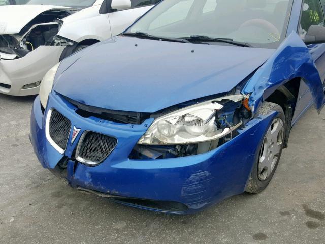 1G2ZF58B274122911 - 2007 PONTIAC G6 VALUE L BLUE photo 9