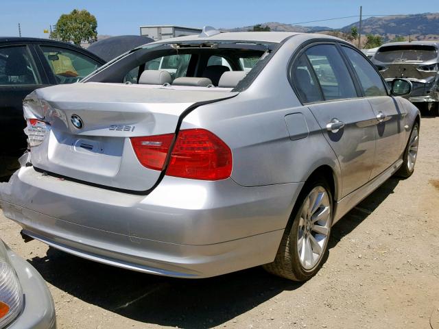 WBAPH5C58BA440652 - 2011 BMW 328 I SULE SILVER photo 4