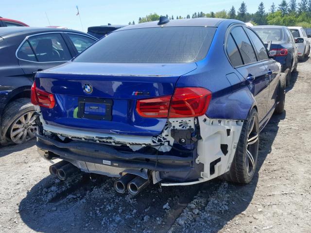 WBS8M9C51J5K99336 - 2018 BMW M3 BLUE photo 4