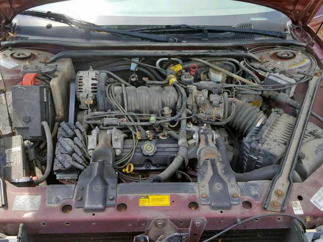 2G4WB52K8Y1146478 - 2000 BUICK REGAL LS BURGUNDY photo 7